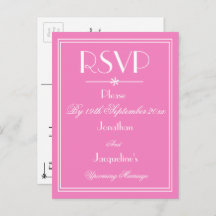 RSVP Elegant Wedding Nombres personalizados RSVP r