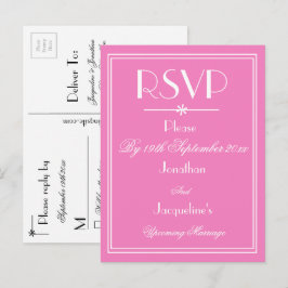 Postal De Invitación RSVP Elegant Wedding Nombres personalizados RSVP r