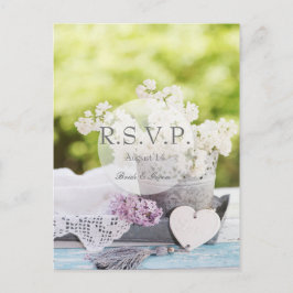 Postal De Invitación RSVP floral floral de primavera romántica