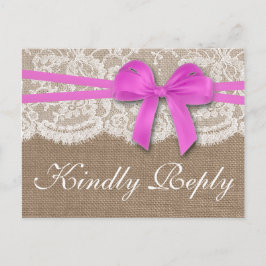 Postal De Invitación RSVP, la colección de Bodas de arbustos rosados ru