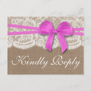 Postal De Invitación RSVP, la colección de Bodas de arbustos rosados ru