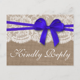 Postal De Invitación RSVP, la colección de Bodas de Blue Bow
