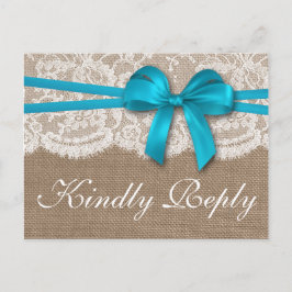 Postal De Invitación RSVP, la colección de Bodas de Blue Bow