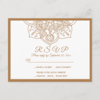 RSVP Mandala Brown Boho Boda indio moderno