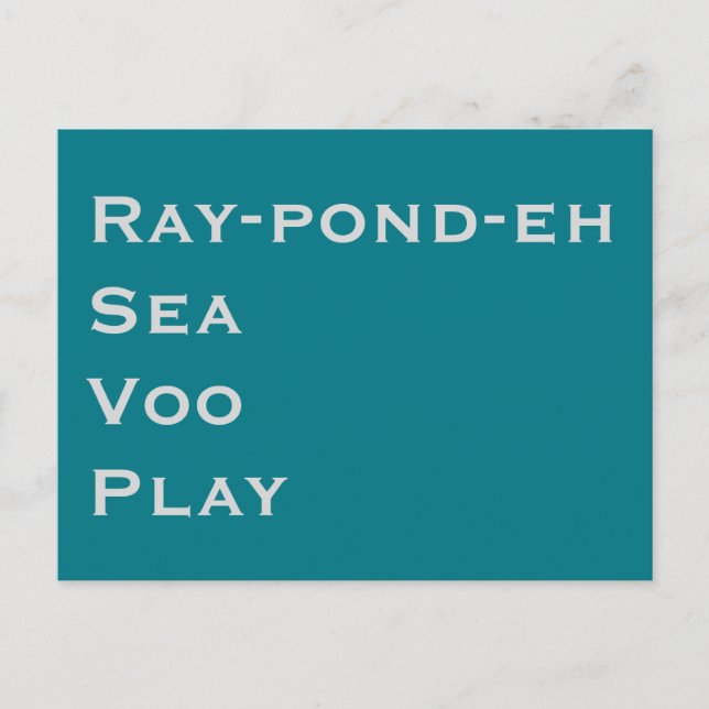 Postal De Invitación RSVP, pronunciado (Anverso)