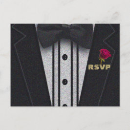 Postal De Invitación RSVP | Purpurina Tuxedo