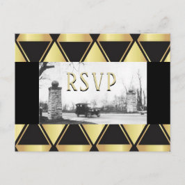 Postal De Invitación RSVP Roaring Twentis Art Deco