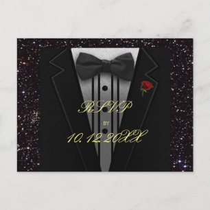 Postal De Invitación RSVP Todo Propósito Tuxedo