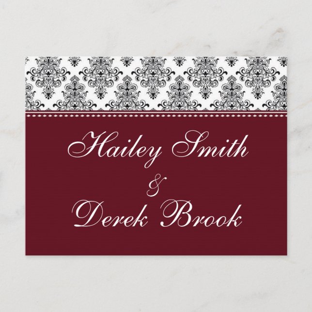 Postal De Invitación RSVP - Vino (Anverso)