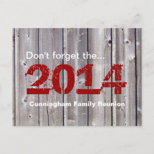 Postal De Invitación Rústica de Reunión Familiar
