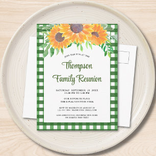 Postal De Invitación Rústica de Reunión Familiar