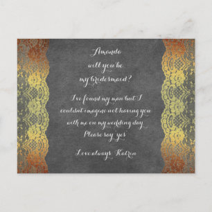 Postal De Invitación Rústica personalizada, serás mi novia