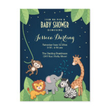 Safari Jungle Animals Adorable Baby Shower