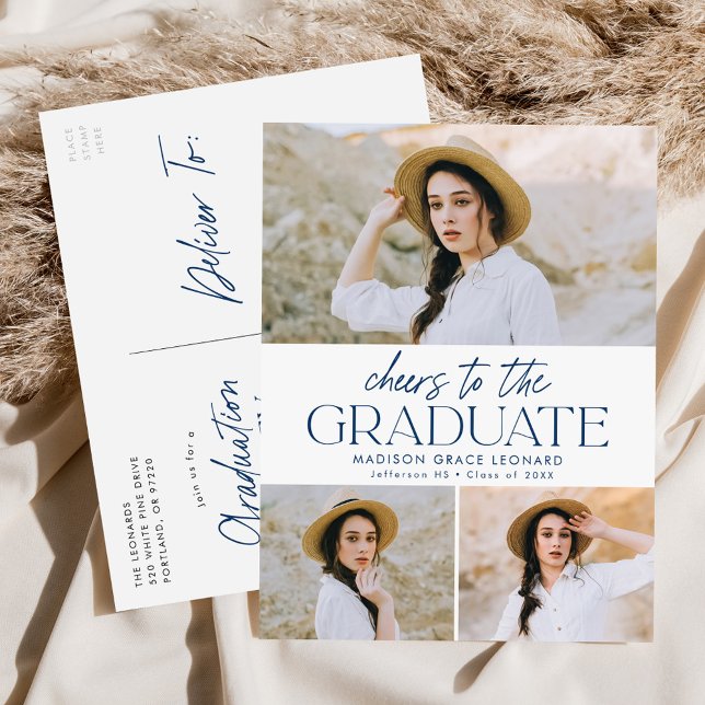 Postal De Invitación Saludos a la fiesta de graduación fotográfica de l (Subido por el creador)