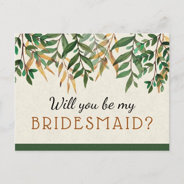 Postal De Invitación Sé mi novia (Anverso)