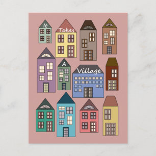 Postal De Invitación Se necesita un pueblo