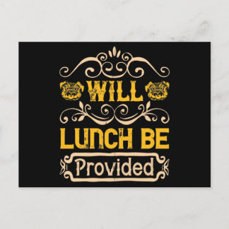 Postal De Invitación Se proporcionará el almuerzo