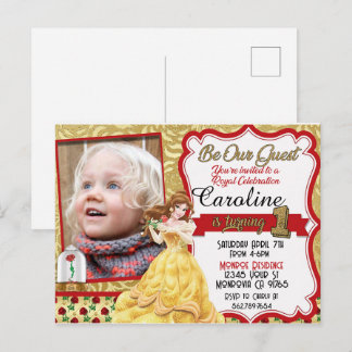 Postal De Invitación Sea nuestra Princesa invitada por primer cumpleaño