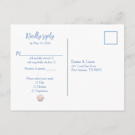 Postal De Invitación sea shell