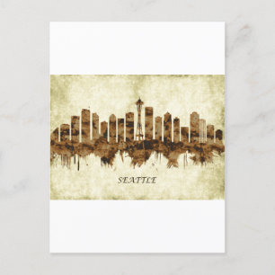Postal De Invitación Seattle Washington Cityscape