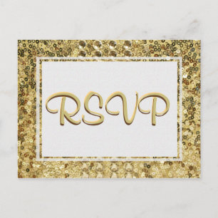 Postal De Invitación Secuencia de oro RSVP