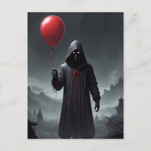 Postal De Invitación Segador y globo rojo