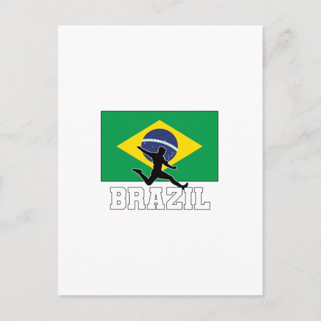 Postal De Invitación Selección De Fútbol De Brasil (Anverso)