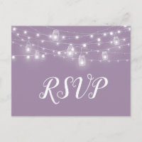 Señales de cuerdas rusticas Boda Postcard RSVP