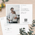 Postal De Invitación Sencilla y elegante foto moderna salve al Boda de<br><div class="desc">Esta sencilla y elegante y moderna boda fotográfica ahorra la plantilla de la tarjeta postal de fecha que incluye tus nombres y detalles por un lado y tu foto por el otro. Los colores por defecto en la parte delantera son un poco oscuros y un poco grises. Hemos utilizado el...</div>