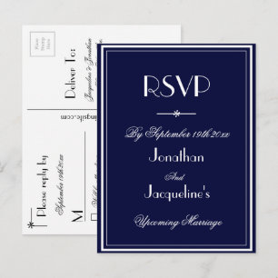 Postal De Invitación Sencilla y Elegante Respuesta de Confirmación de A