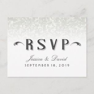 Postal De Invitación Sencillez Art Deco Style RSVP - Selección de comid