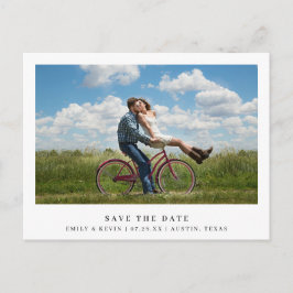 Postal De Invitación Sencillo Ahorra la Fecha de Boda Minimalista con F