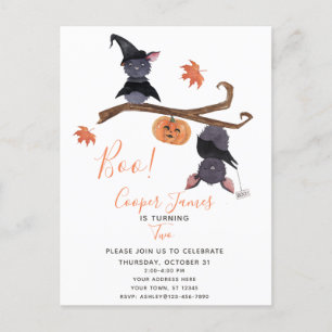 Postal De Invitación Sencillo y simple día de Halloween golpea segundo