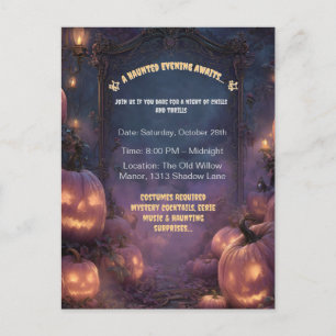 Postal De Invitación Sendero espeluznante de Halloween con Jack-o'-Lant