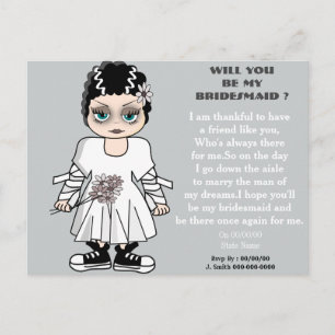Postal De Invitación ¿será mi dama de honor?