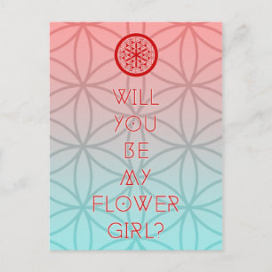 Postal De Invitación ¿serás mi chica de flores sagrada?