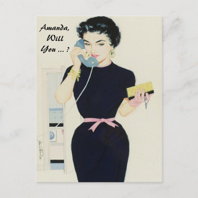 Postal De Invitación ¿Serás mi dama de honor? (Anverso)