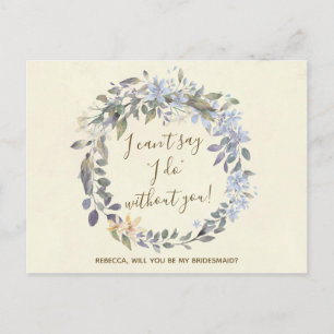 Postal De Invitación ¿Serás mi dama de honor chica de flores, etc.?