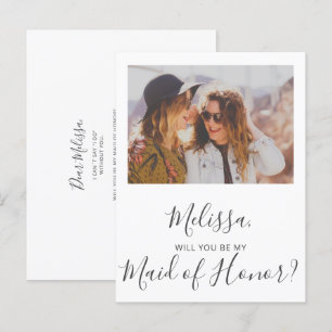 Postal De Invitación ¿Serás mi empleada de honor?