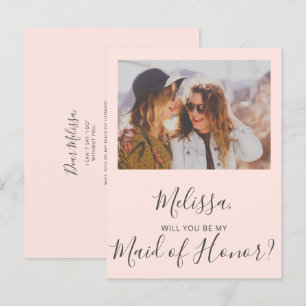 Postal De Invitación ¿Serás mi empleada de honor?