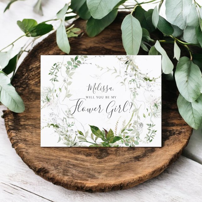 Postal De Invitación ¿Serás Mi Foliage De La Niña De Flores? (Subido por el creador)