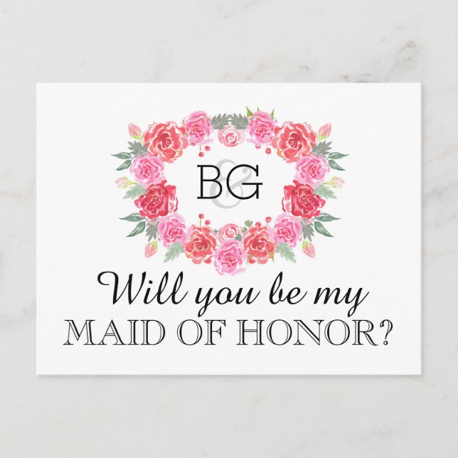 Postal De Invitación ¿Serás mi MAESTRO DE HONOR? (Anverso)
