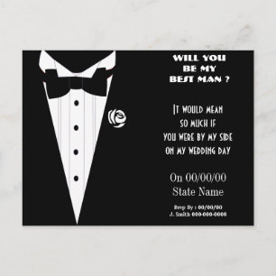 Postal De Invitación ¿serás mi mejor hombre?