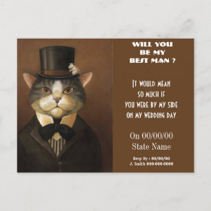 Postal De Invitación ¿serás mi mejor hombre?