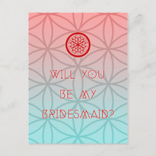 Postal De Invitación serías mi dama de honor sagrada