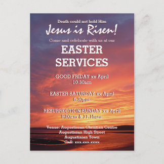 POSTAL DE INVITACIÓN SERVICIOS DE IGLESIA CRECIENTES