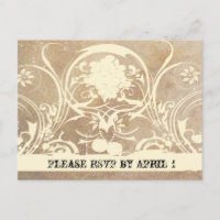Shabby Lace Parchment RSVP