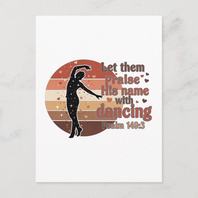 Postal De Invitación Silhouette de una bailarina - Diseño basado en sal (Anverso)