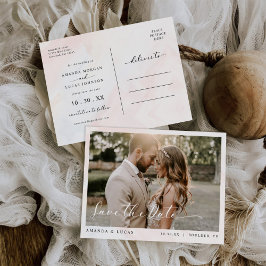 Postal De Invitación Simple Boda Botánica Rústica Salva La Fecha