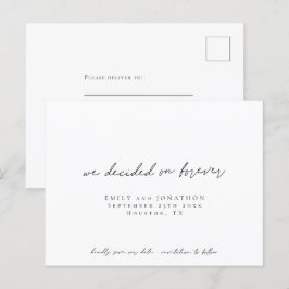 Postal De Invitación Simple Decidimos en Guión para siempre Guardar la 
